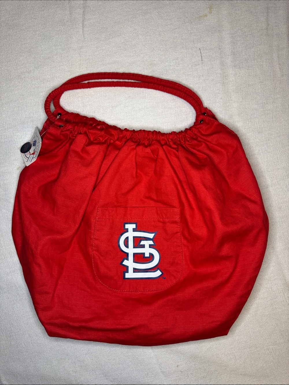 Officially Licensed Red St. Louis Cardinals Logo Gathered Handle Tote NWT